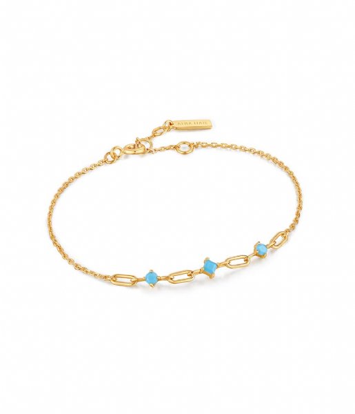 Ania Haie Bracelet Turquoise Link Bracelet Gold